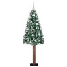 Sapin de Noël mince Vert 180 cm PVC et bois de pin massif 541216541216