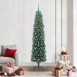 Sapin de Noël artificiel Vert 210 cm PVC et acier et plastique 541228541228