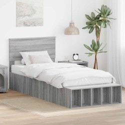 Cadre de lit Gris Sonoma 100 x 200 cm Bois d'ingénierie 541240541240