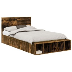Cadre de lit Chêne fumé 120 x 190 cm Bois d'ingénierie 541245541245