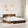 Cadre de lit Chêne fumé 180 x 200 cm Bois d'ingénierie 541259541259
