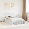 Cadre de lit avec étagère Blanc 135 x 190 cm Bois d'ingénierie 541262541262