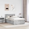 Cadre de lit Gris béton 135 x 190 cm Bois d'ingénierie 541267541267