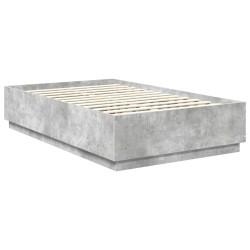 Cadre de lit Gris béton 120 x 200 cm Bois d'ingénierie 541286541286