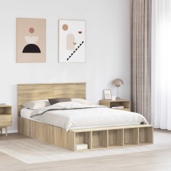 Cadre de lit Chêne Sonoma 140 x 200 cm Bois d'ingénierie 541322541322