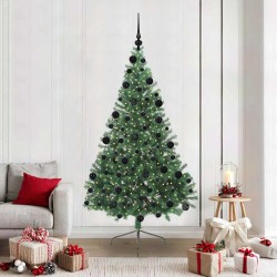 Sapin de Noël artificiel pré-éclairé Vert 210 cm PVC 541323541323