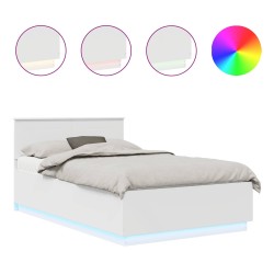 Cadre de lit Blanc 135 x 190 cm Bois d'ingénierie 541351541351