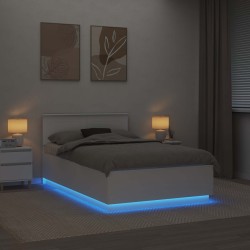 Cadre de lit Blanc 135 x 190 cm Bois d'ingénierie 541351541351