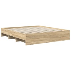 Cadre de lit Chêne Sonoma 200 x 200 cm Bois d'ingénierie 541354541354