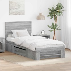 Cadre de lit Gris Sonoma 80 x 200 cm Bois d'ingénierie 541359541359