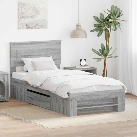 Cadre de lit Gris Sonoma 80 x 200 cm Bois d'ingénierie 541359541359