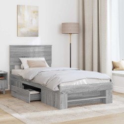 Cadre de lit Gris Sonoma 80 x 200 cm Bois d'ingénierie 541359541359