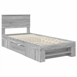 Cadre de lit Gris Sonoma 80 x 200 cm Bois d'ingénierie 541359541359