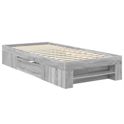 Cadre de lit Gris Sonoma 80 x 200 cm Bois d'ingénierie 541359541359