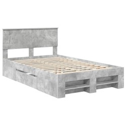 Cadre de lit Gris béton 120 x 200 cm Bois d'ingénierie 541365541365