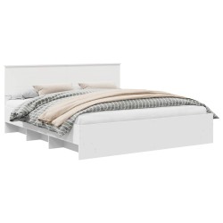 Cadre de lit Blanc 180 x 200 cm Bois d'ingénierie 541371541371