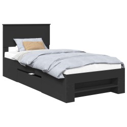 Cadre de lit Noir 80 x 200 cm Bois d'ingénierie 541372541372