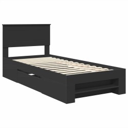 Cadre de lit Noir 80 x 200 cm Bois d'ingénierie 541372541372