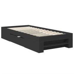 Cadre de lit Noir 80 x 200 cm Bois d'ingénierie 541372541372