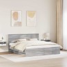 Cadre de lit Gris Sonoma 200 x 200 cm Bois d'ingénierie 541374541374