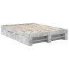 Cadre de lit Gris béton 160 x 200 cm Bois d'ingénierie 541381541381