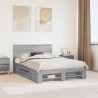 Cadre de lit Gris Sonoma 140 x 200 cm Bois d'ingénierie 541384541384