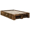 Cadre de lit Chêne fumé 137 x 203 cm Bois d'ingénierie 541387541387