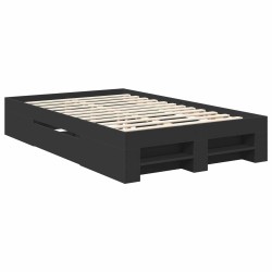 Cadre de lit Noir 137 x 203 cm Bois d'ingénierie 541388541388