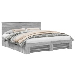 Cadre de lit Gris Sonoma 180 x 200 cm Bois d'ingénierie 541392541392