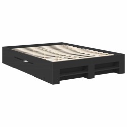 Cadre de lit Noir 140 x 200 cm Bois d'ingénierie 541394541394