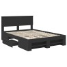 Cadre de lit Noir 150 x 200 cm Bois d'ingénierie 541397541397