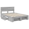 Cadre de lit Gris Sonoma 150 x 200 cm Bois d'ingénierie 541398541398