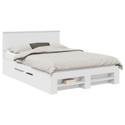 Cadre de lit Blanc 140 x 200 cm Bois d'ingénierie 541401541401