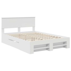 Cadre de lit Blanc 140 x 200 cm Bois d'ingénierie 541401541401