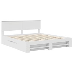 Cadre de lit Blanc 180 x 200 cm Bois d'ingénierie 541405541405