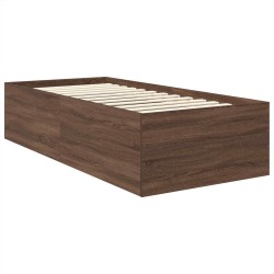Cadre de lit Chêne brun 90 x 190 cm Bois d'ingénierie 541417541417