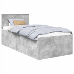 Cadre de lit Gris béton 120 x 200 cm Bois d'ingénierie 541421541421
