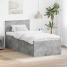 Cadre de lit Gris béton 90 x 190 cm Bois d'ingénierie 541432541432