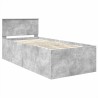 Cadre de lit Gris béton 90 x 190 cm Bois d'ingénierie 541432541432