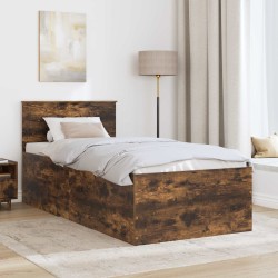 Cadre de lit Chêne fumé 90 x 190 cm Bois d'ingénierie 541433541433