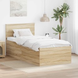 Cadre de lit Chêne Sonoma 90 x 190 cm Bois d'ingénierie 541434541434