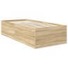 Cadre de lit Chêne Sonoma 90 x 190 cm Bois d'ingénierie 541434541434