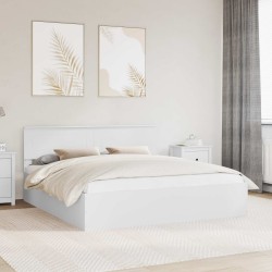 Cadre de lit Blanc 200 x 200 cm Bois d'ingénierie 541436541436