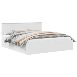 Cadre de lit Blanc 200 x 200 cm Bois d'ingénierie 541436541436