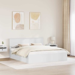 Cadre de lit Blanc 200 x 200 cm Bois d'ingénierie 541436541436