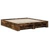 Cadre de lit Chêne fumé 200 x 200 cm Bois d'ingénierie 541438541438