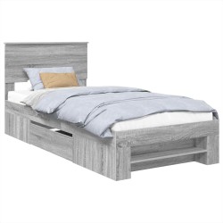 Cadre de lit Gris Sonoma 90 x 200 cm Bois d'ingénierie 541440541440