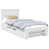 Cadre de lit Blanc 90 x 200 cm Bois d'ingénierie 541442541442