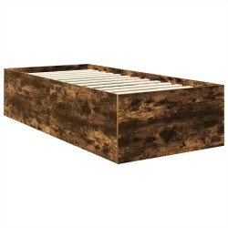 Cadre de lit Chêne fumé 75 x 190 cm Bois d'ingénierie 541443541443