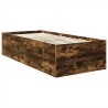 Cadre de lit Chêne fumé 75 x 190 cm Bois d'ingénierie 541443541443